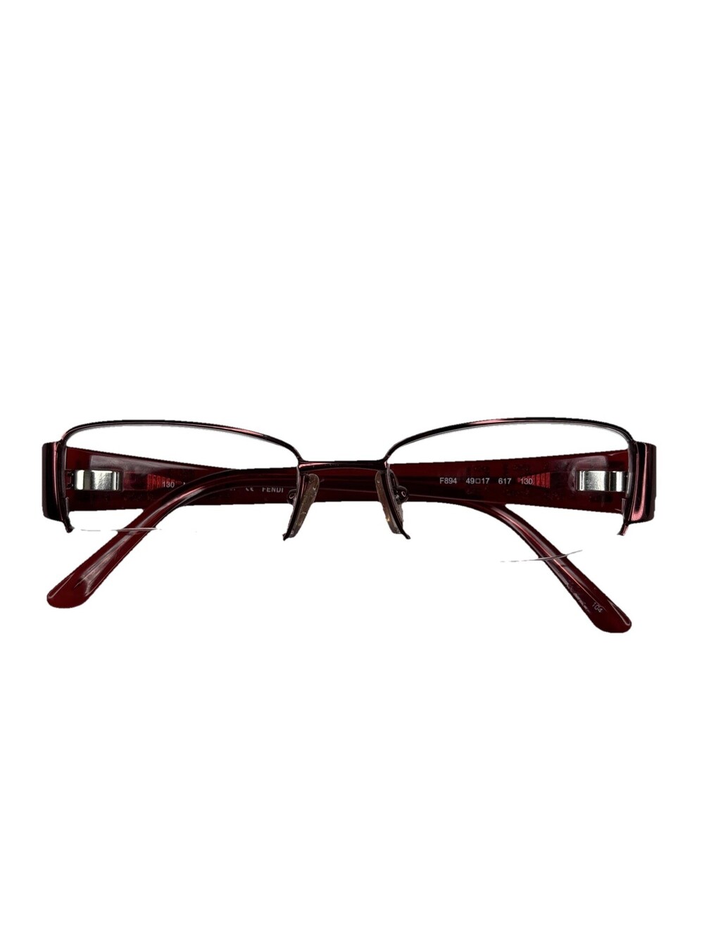 Fendi Optical Eyeglasses F894 617 Red Sparkle 49-17-130 Frames Only